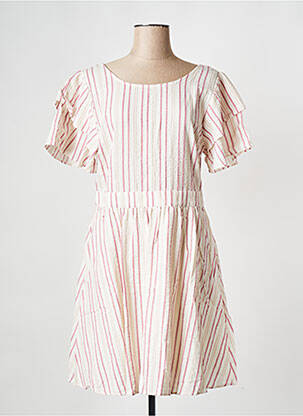 Rochie scurtă guler rotund bej ATELIER REVE femeie