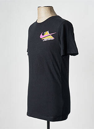 Tricou guler rotund negru NIKE bărbat