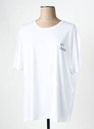 Tricou guler rotund alb MSCH COPENHAGEN femeie
