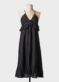 Rochie midi guler în v negru SEE U SOON femme