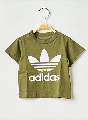 Tricou guler rotund verde ADIDAS copil