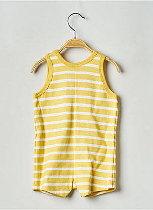 Salopetă scurtă guler rotund galben PETIT BATEAU băiat