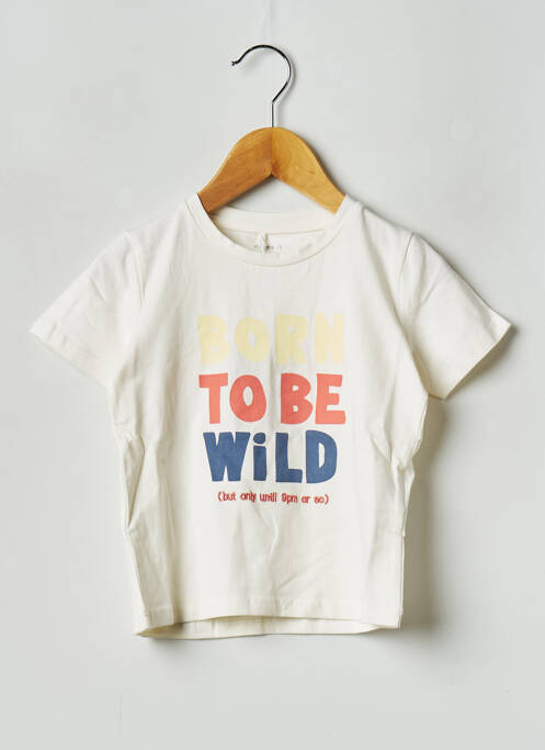 Tricou alb NAME IT băiat