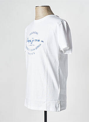 Tricou guler rotund alb PEPE JEANS bărbat