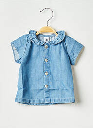 Cămașă guler claudine albastru PETIT BATEAU fille
