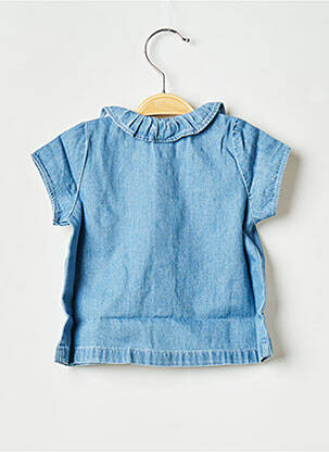 Cămașă guler claudine albastru PETIT BATEAU fată