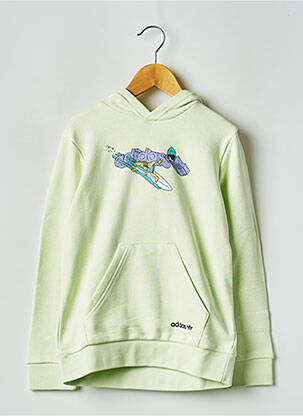 Hanorac cu glugă guler rotund verde ADIDAS copil