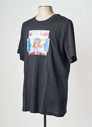 Tricou guler rotund negru NIKE bărbat
