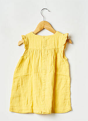 Rochie midi guler rotund galben PETIT BATEAU fată