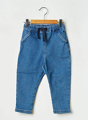 Pantalon slim albastru PETIT BATEAU fată