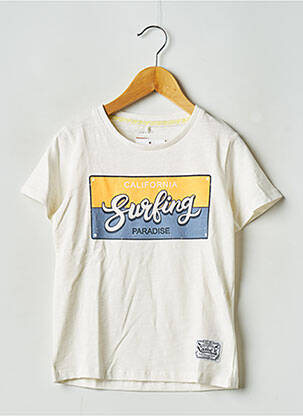 Tricou guler rotund alb NAME IT băiat