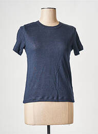 Tricou guler rotund albastru PETIT BATEAU femme