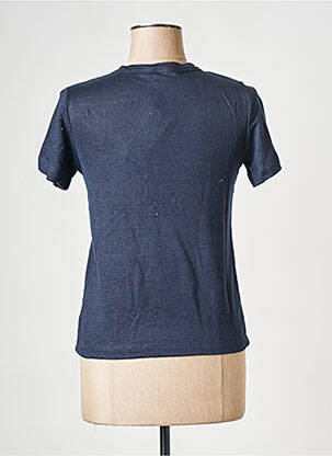 Tricou guler rotund albastru PETIT BATEAU femeie