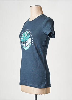 Tricou guler rotund albastru LA PETITE FRANCAISE femeie