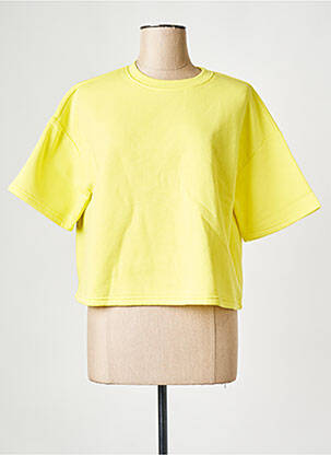 Tricou guler rotund galben NOISY MAY femeie