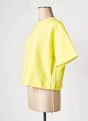 Tricou guler rotund galben NOISY MAY femeie
