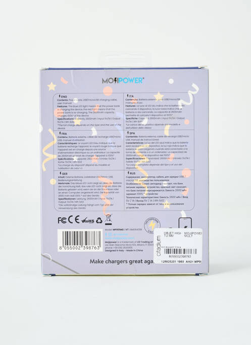 Accesoriu divers multicolor MOJIPOWER unisex