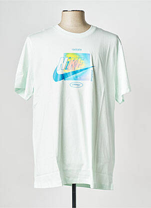 Tricou guler rotund verde NIKE bărbat