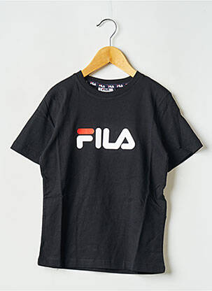 Tricou guler rotund negru FILA copil