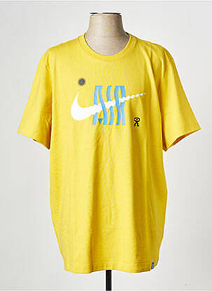 Tricou guler rotund galben NIKE bărbat