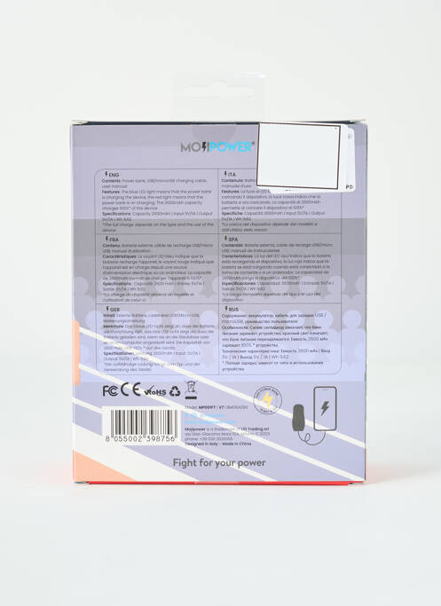 Accesoriu divers multicolor MOJIPOWER unisex