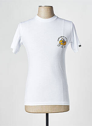 Tricou guler rotund alb VANS bărbat
