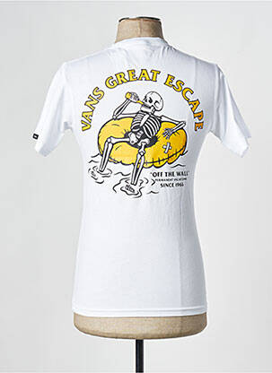 Tricou guler rotund alb VANS bărbat