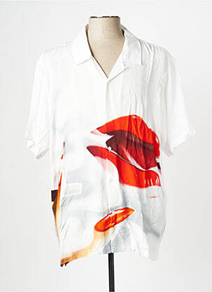 Cămașă cu mâneci scurte alb HUF bărbat