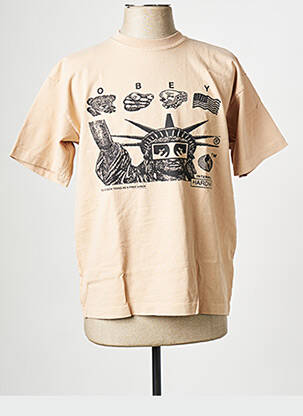 Tricou bej OBEY bărbat