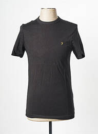 Tricou guler rotund negru FARAH homme
