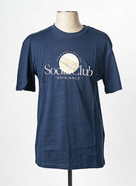 Tricou guler rotund albastru JACK & JONES bărbat