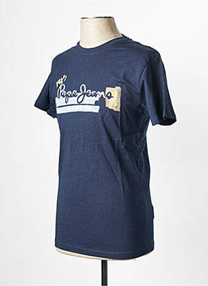 Tricou guler rotund albastru PEPE JEANS bărbat