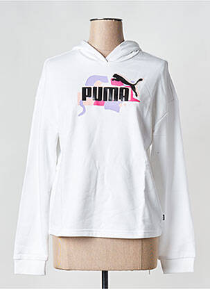 Hanorac cu glugă alb PUMA fată