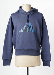Hanorac cu glugă guler rotund albastru ADIDAS femme