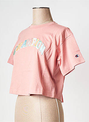 Tricou guler rotund roz CHAMPION femeie