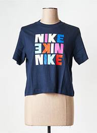 Tricou guler rotund albastru NIKE fille
