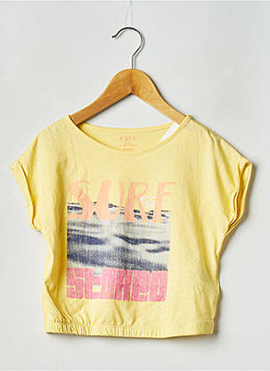 Tricou guler rotund galben ROXY fată
