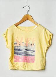 Tricou guler rotund galben ROXY fille