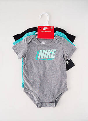 Body de lenjerie guler rotund gri NIKE băiat