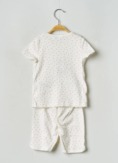 Pijamale scurte alb PETIT BATEAU fată