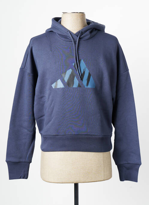 Hanorac cu glugă albastru ADIDAS femeie