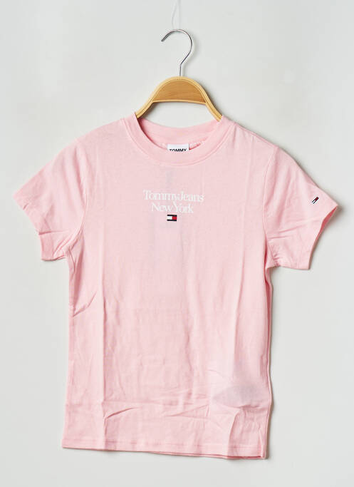 Tricou roz TOMMY HILFIGER femeie