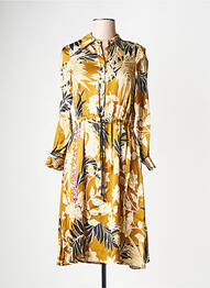 Rochie midi guler rotund galben LA PETITE FRANCAISE femeie