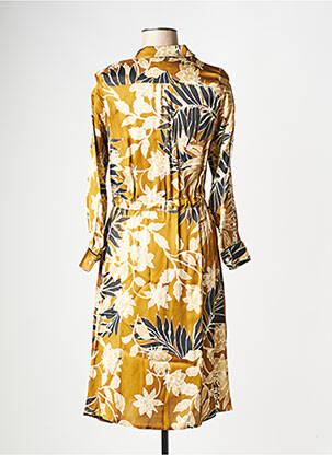 Rochie midi guler rotund galben LA PETITE FRANCAISE femeie