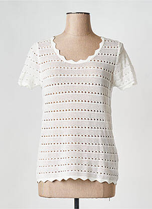 Pulover alb ICHI femeie