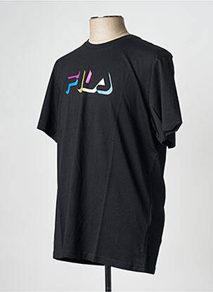 Tricou guler rotund negru FILA bărbat
