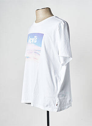 Tricou guler rotund alb LEVI'S bărbat