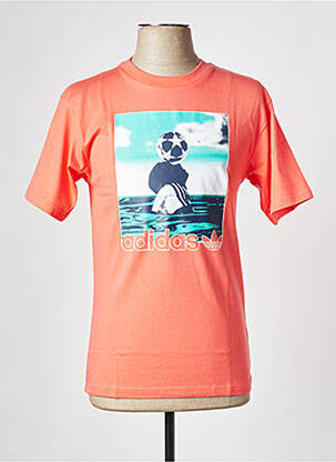 Tricou guler rotund portocalie ADIDAS bărbat