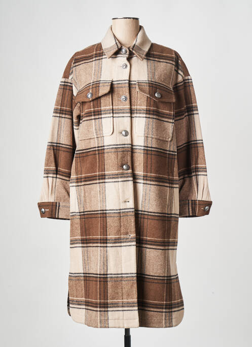 Palton lung maro IKKS femeie