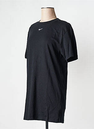 Tricou guler rotund negru NIKE femeie